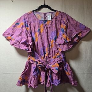 Marvel Purple Floral Women's Blouse
